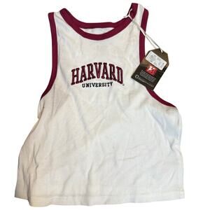 Harvard University Collegiate Tank Top, White Maroon, Youth Size 8/10, NWT